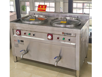 Multifunction twin-pot heat-transfer cooker